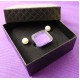 Boîte emballage cadeau noir 7.5 x 7.5 x 3.5 cm